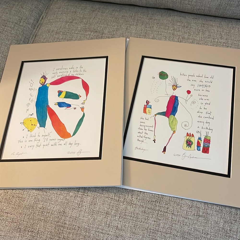 StoryPeople signed, No Regrets and Birthday